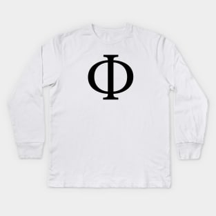 Black Phi Kids Long Sleeve T-Shirt